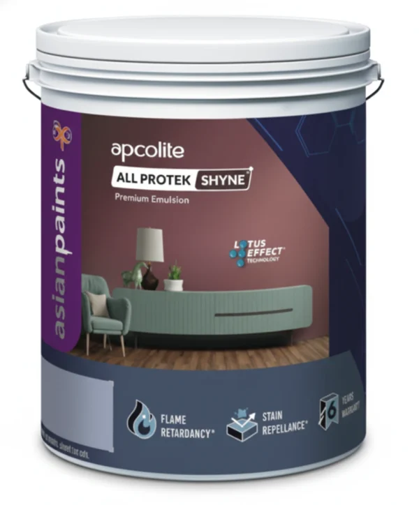 Asian Paints Apcolite All Protek Shyne Interior Emulsion Bucket